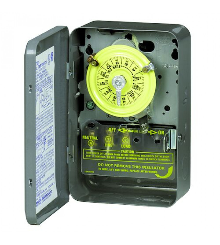 T102MX INTERRUPTOR HORARIO DIARIO  208-277V; 40A;  2 MANIOBRAS INTERVALO MINIMO 1HORA; SPST; CAJA DE ACERO